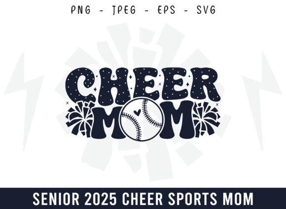 Proud Cheer Baseball Mom: A Versatile Graphics Asset