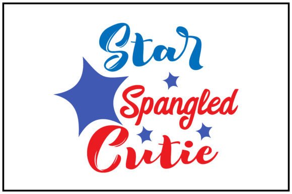 The Star Spangled Cutie: A Versatile Graphic for T-Shirt Designs