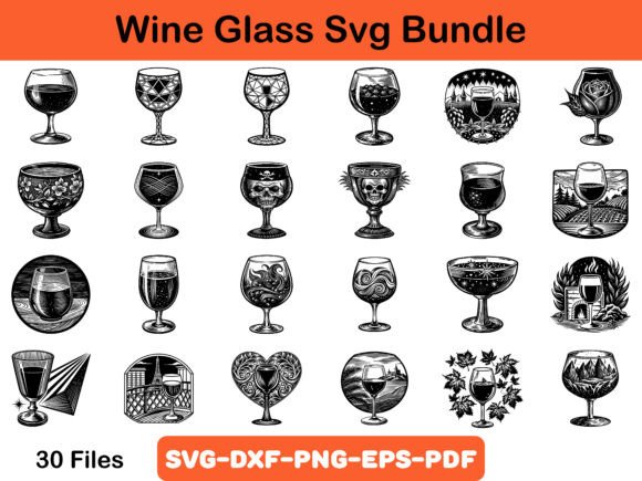 Wine Glass Svg Bundle: A Versatile Graphics Asset for Crafters